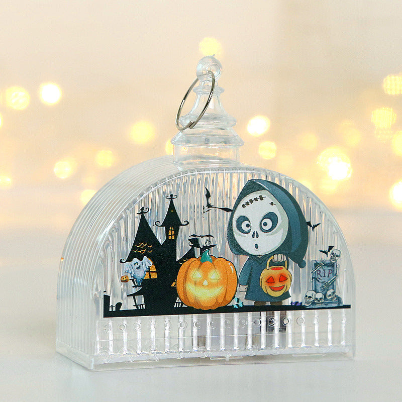 Lanterna LED Halloween modello teschio