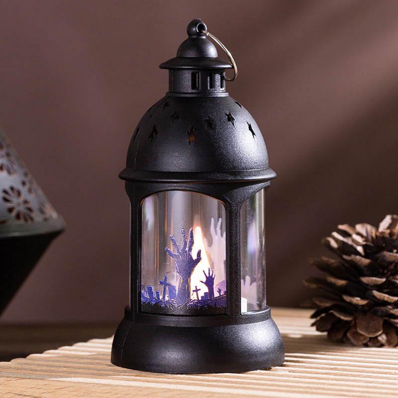 Lanterna vintage LED Halloween modello mano fantasma
