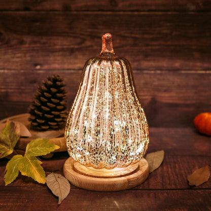 Halloween Decorative Glass Pumpkin Lantern