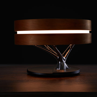 Blustoreweb ™ Elysium Glow: Lampada Intelligente con Ricarica Wireless, Audio Bluetooth e Design Elegante