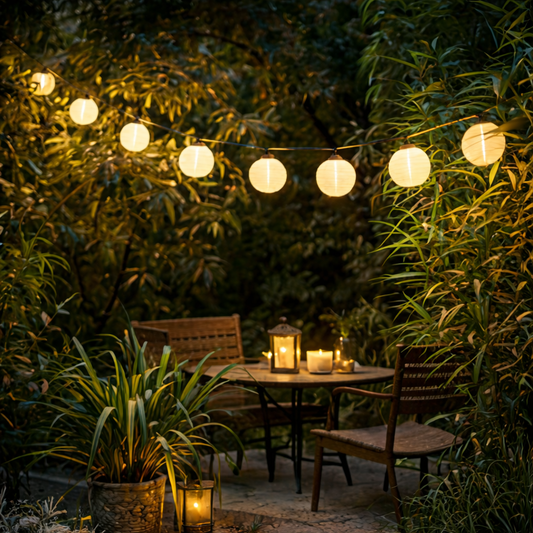 Blustoreweb™ Luci Solari a Lanterne LED per Esterno e Interno – Catena Luminosa Decorativa Atmosfera Calda