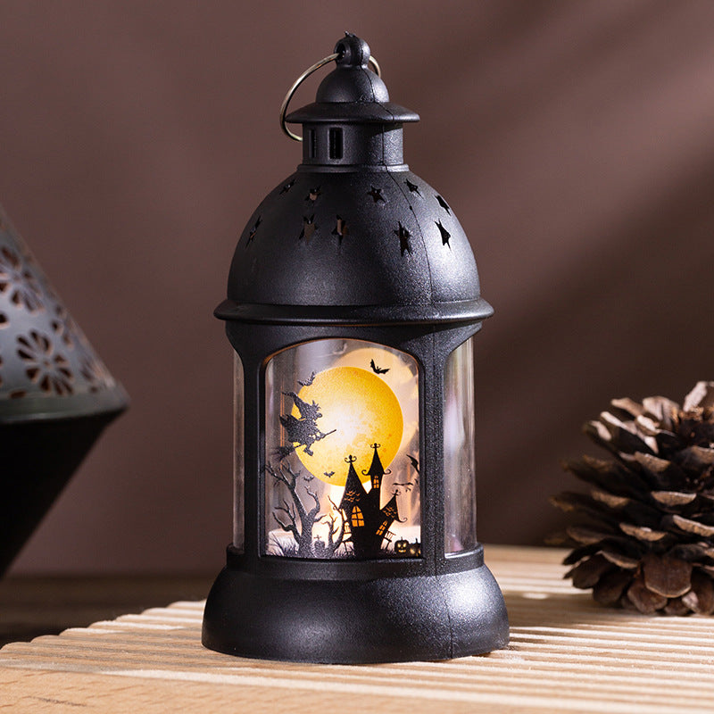 Lanterna vintage LED Halloween modello strega