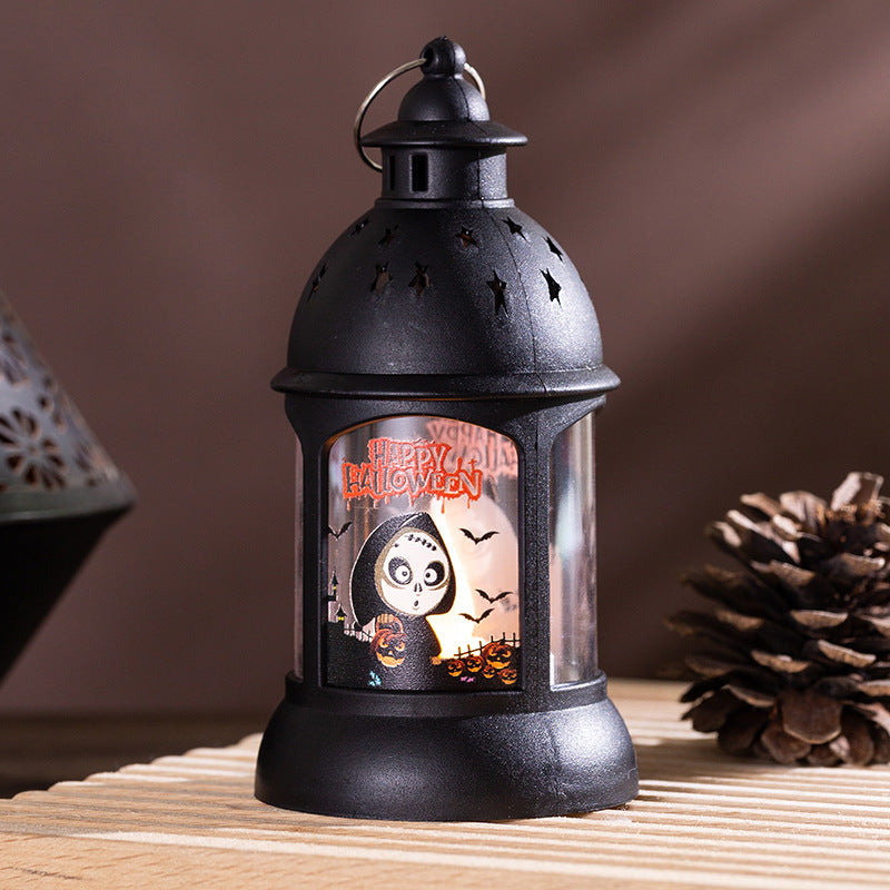 Lanterna vintage LED Halloween modello teschio