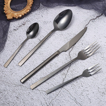 Blustoreweb™ - Set Posate in Acciaio Inox da 24 Pezzi - Eleganza e Funzionalità a Tavola - Blustoreweb