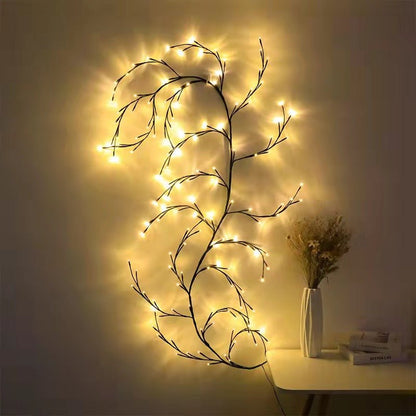 Vines With Lights Christmas Garland Light Flexible DIY Willow Vine Branch LED Light For Room Wall Wedding Party Decor - Blustoreweb