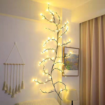 Vines With Lights Christmas Garland Light Flexible DIY Willow Vine Branch LED Light For Room Wall Wedding Party Decor - Blustoreweb