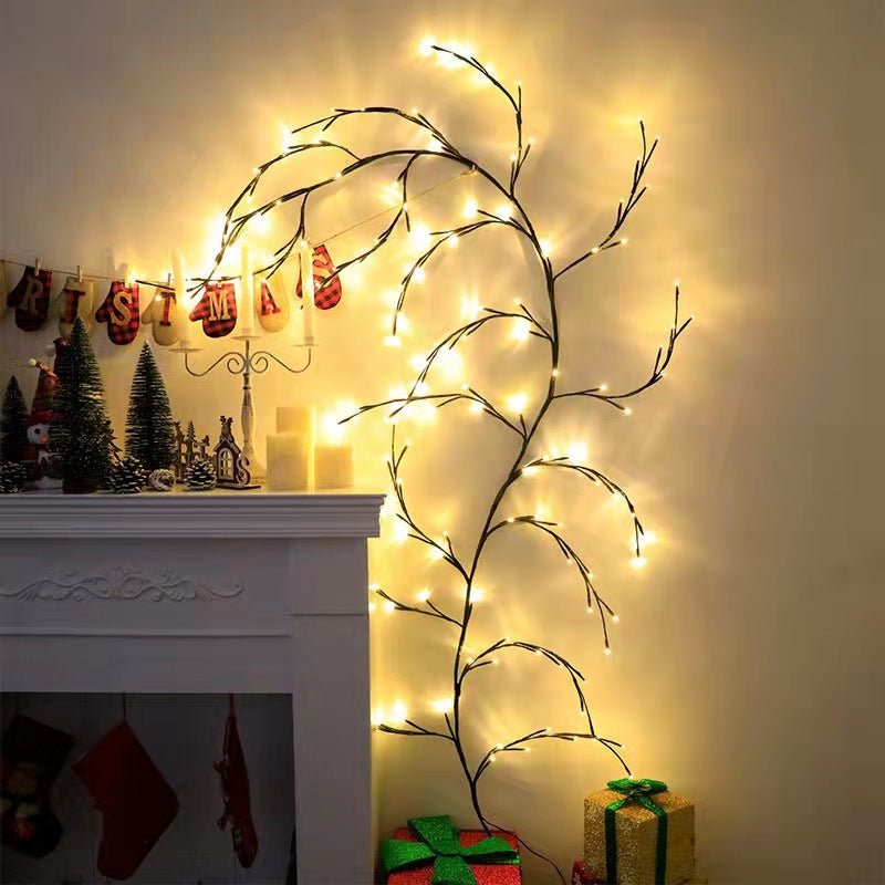 Vines With Lights Christmas Garland Light Flexible DIY Willow Vine Branch LED Light For Room Wall Wedding Party Decor - Blustoreweb