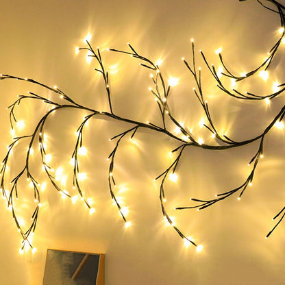 Vines With Lights Christmas Garland Light Flexible DIY Willow Vine Branch LED Light For Room Wall Wedding Party Decor - Blustoreweb